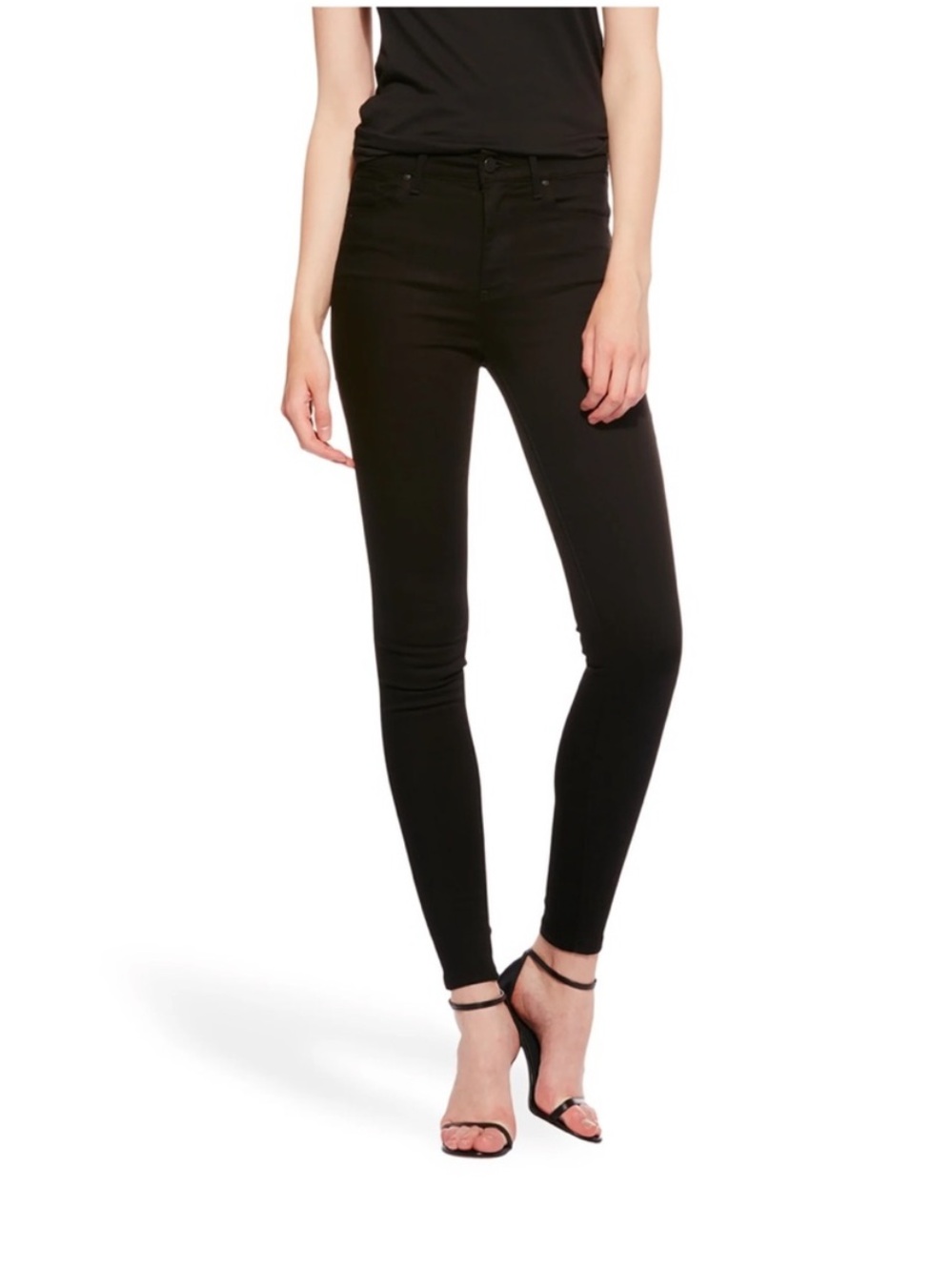 Mott & Bow Black Mid-Rise Skinny Jeans for Women